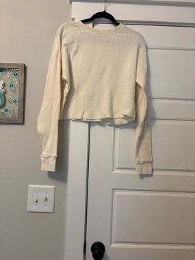 Double Zero Cream Ribbed Top